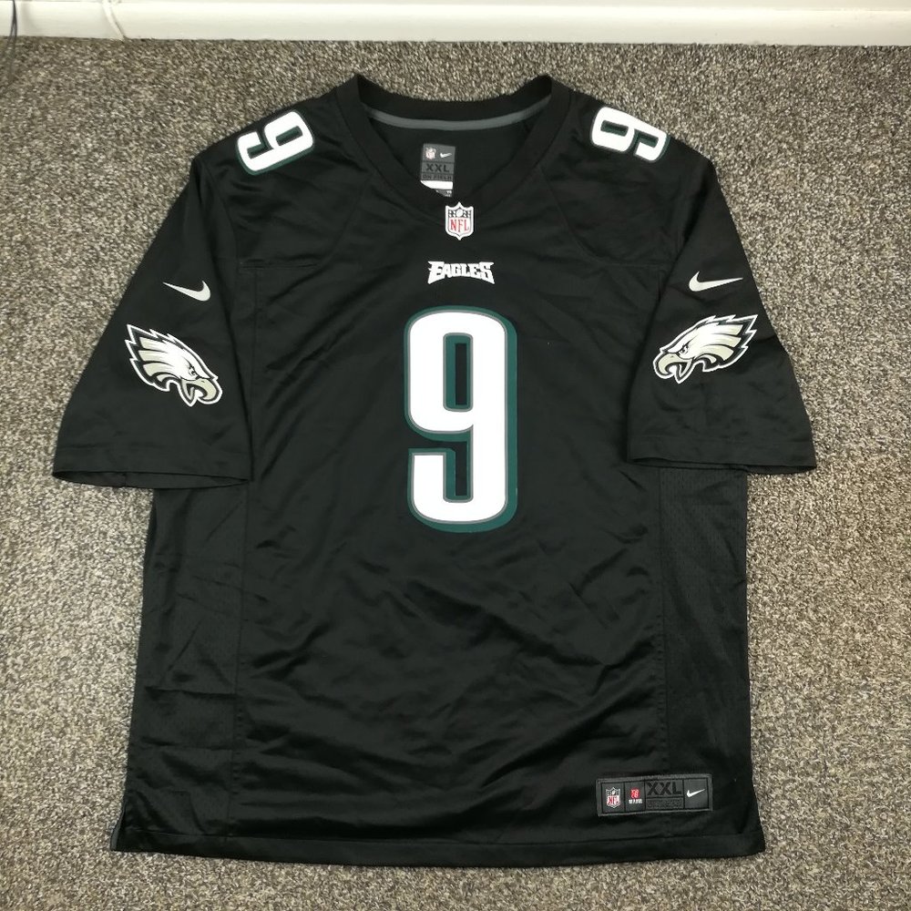 Philadelphia Eagles Nick Foles Jersey Nike On Field Black Mens 2XL